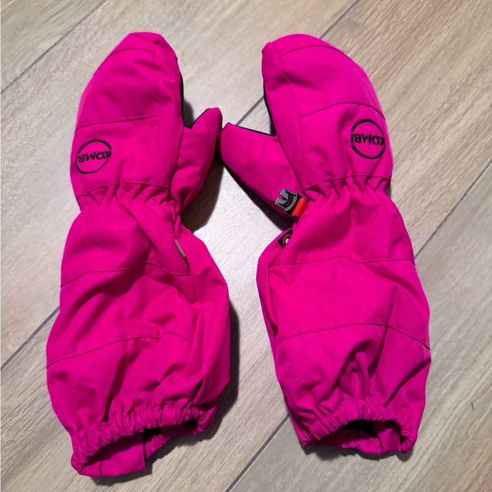 Kombi Kids Magenta Snow Gloves - Side Zipper/ Easy On - Kids 3-5 - LIKE NEW